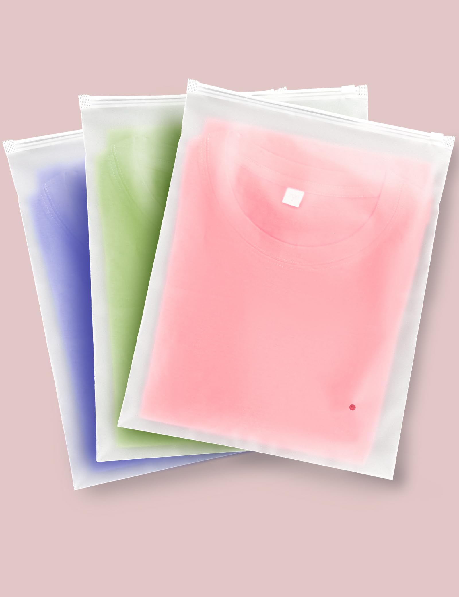 50PCS Frosted Zipper Plastic Bags, Resealable 8" x 10" Shirt Shipping Packaging for Clothes, 3 Mil Thickness
| Resealab