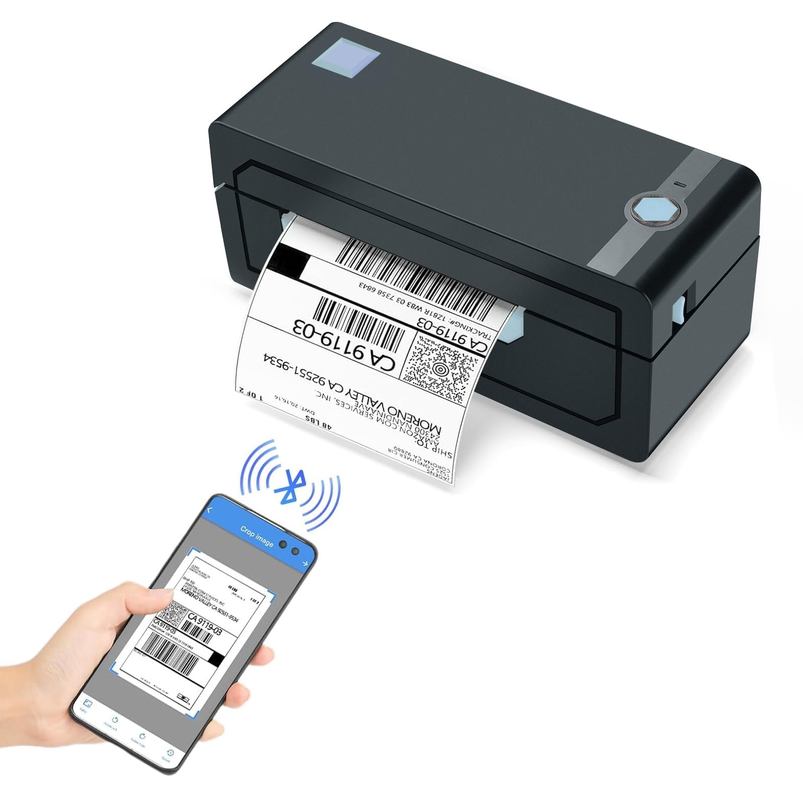 JADENS Bluetooth Thermal Shipping Label Printer - Wireless 4x6 Shipping Label Printer for Ebay, Amazon, Shopify, Etsy,