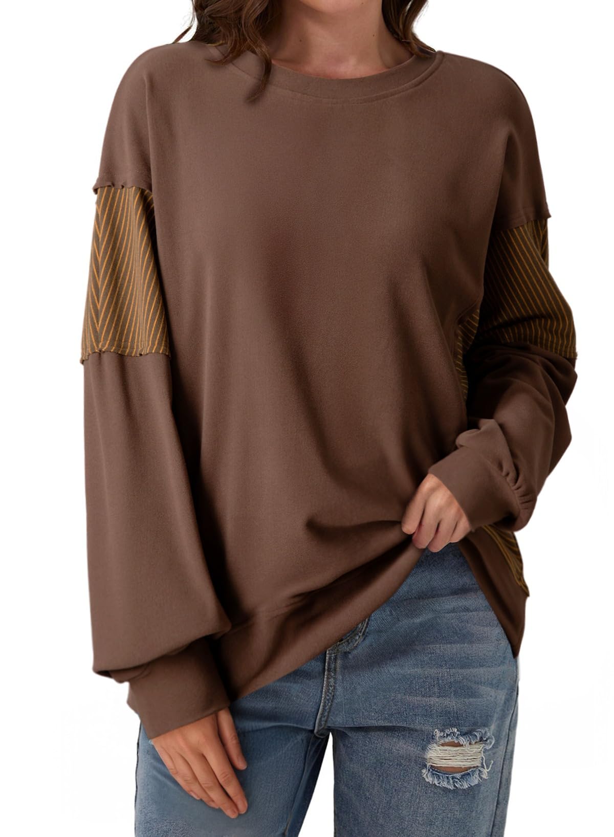  Women's Dokotoo Sweatshirts Color Block Long Sleeve Trendy Outfits for Fall
| Dokotoo Women's Sweatshirts Color Block L