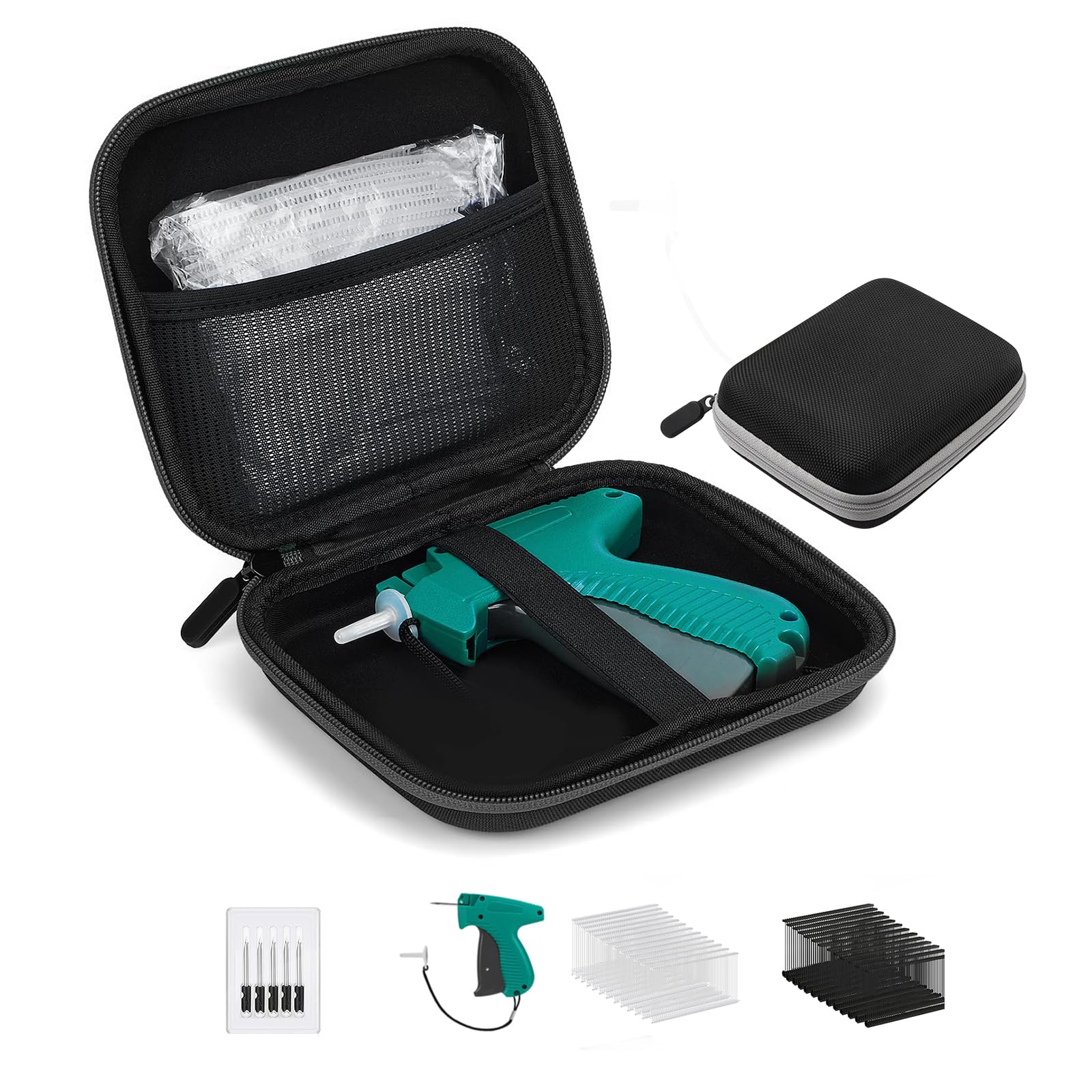 Portable Tagging Gun for Clothing with Hard Case
| 500 Black & 500 White 2" Barbs Fasteners Tagging Gun
| Easy to Use T